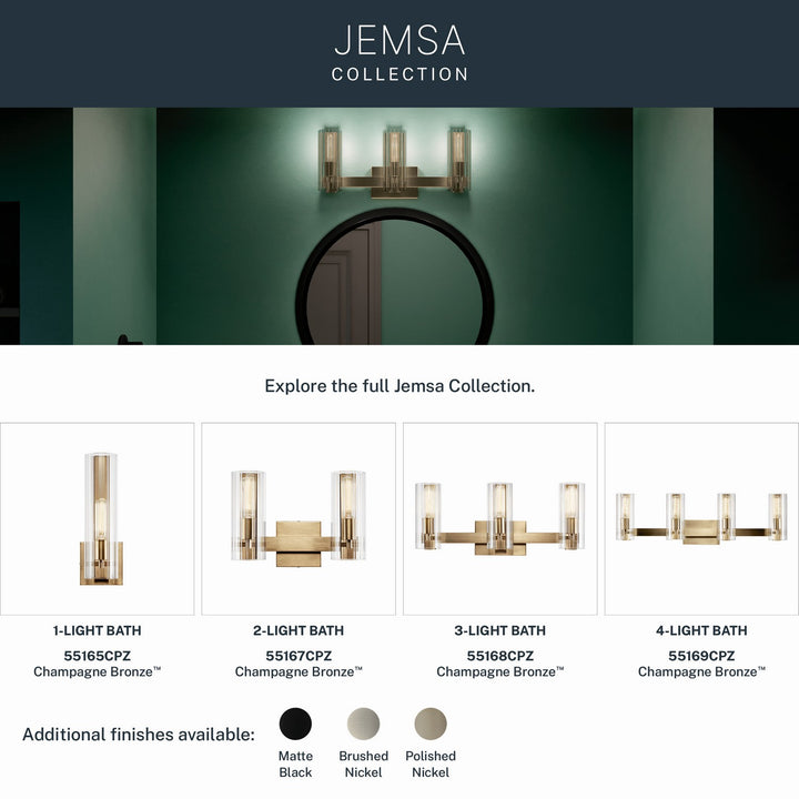 Kichler Canada - 55165CPZ - One Light Wall Sconce - Jemsa - Champagne Bronze