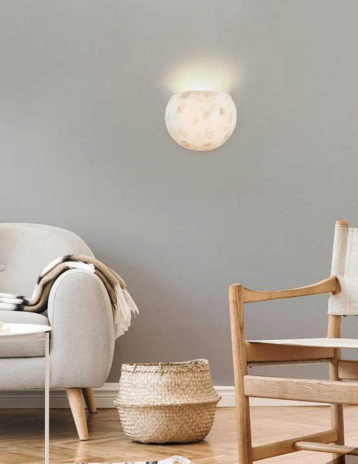 Alabaster Rocks! One Light Wall Sconce Justice Designs