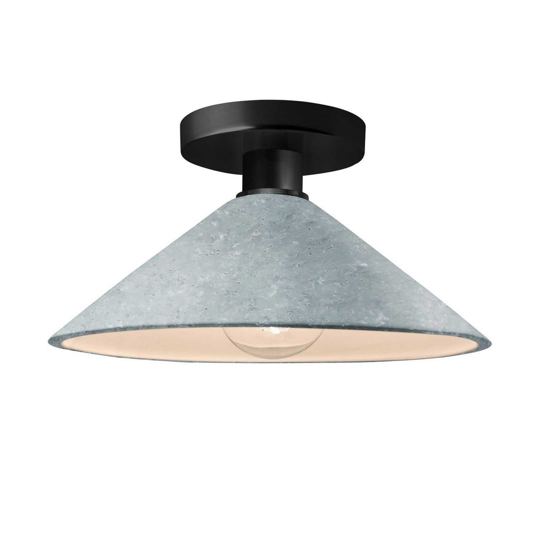 Radiance One Light Semi-Flush Mount in Concrete Justice Designs