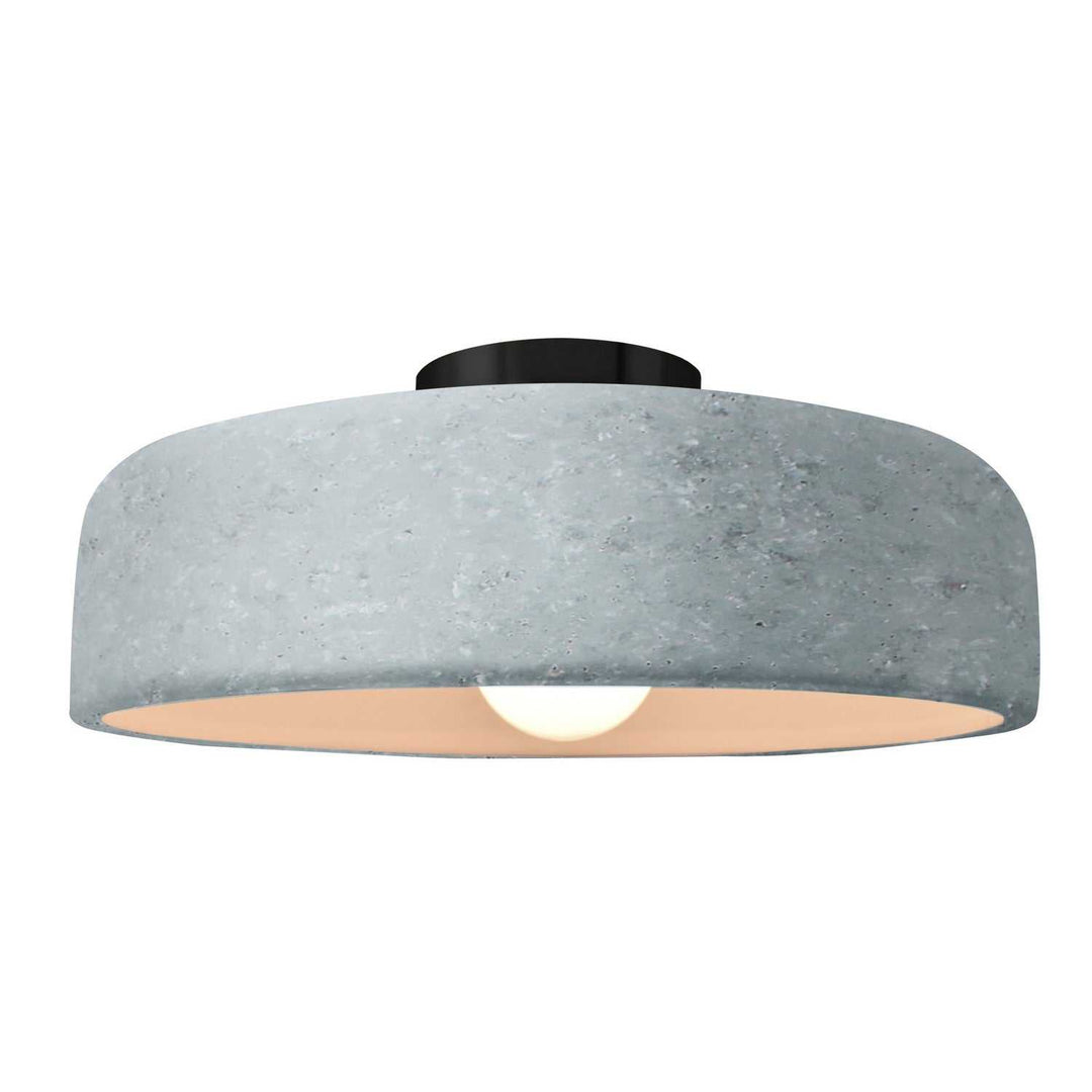 Radiance One Light Semi-Flush Mount in Concrete Justice Designs