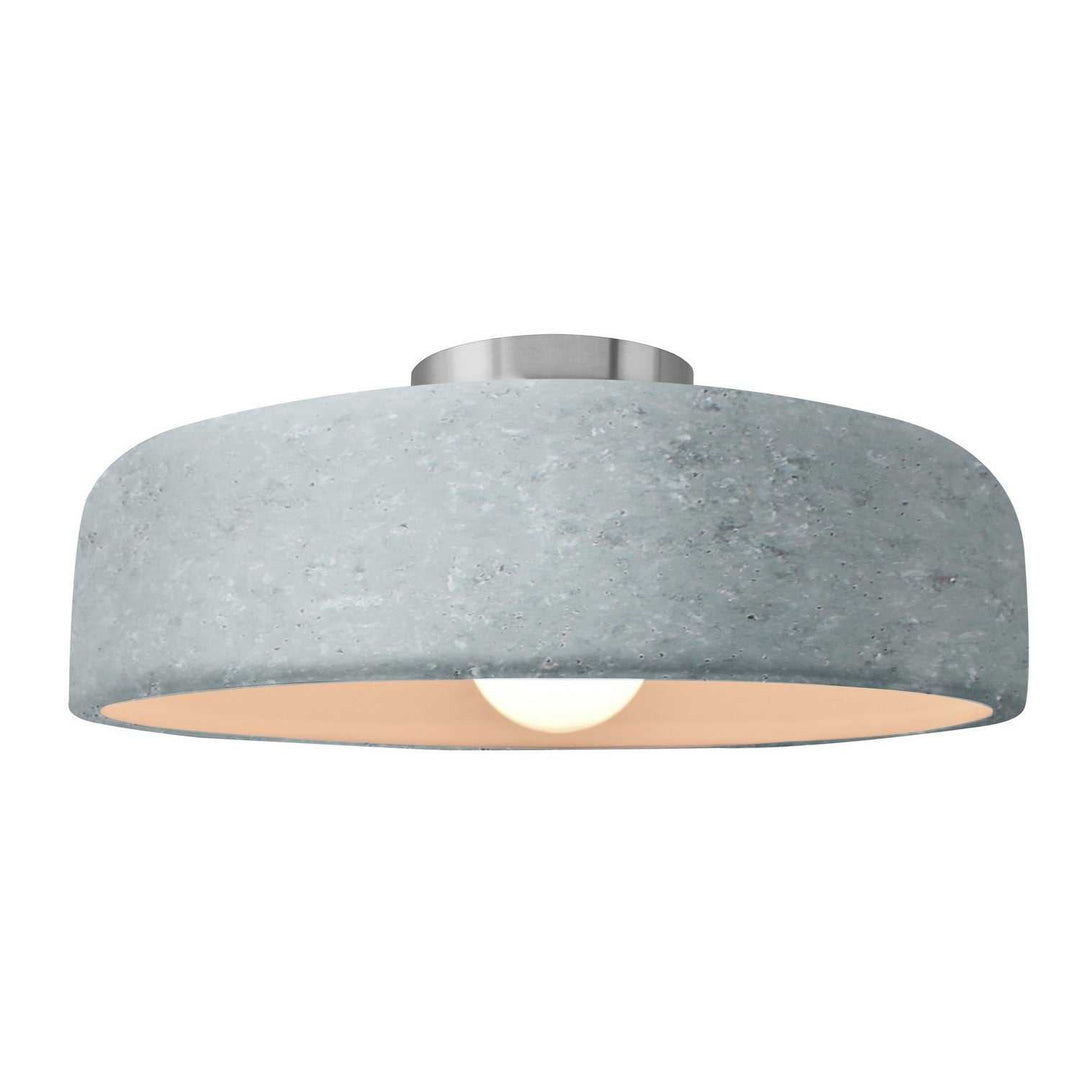 Radiance One Light Semi-Flush Mount in Concrete Justice Designs