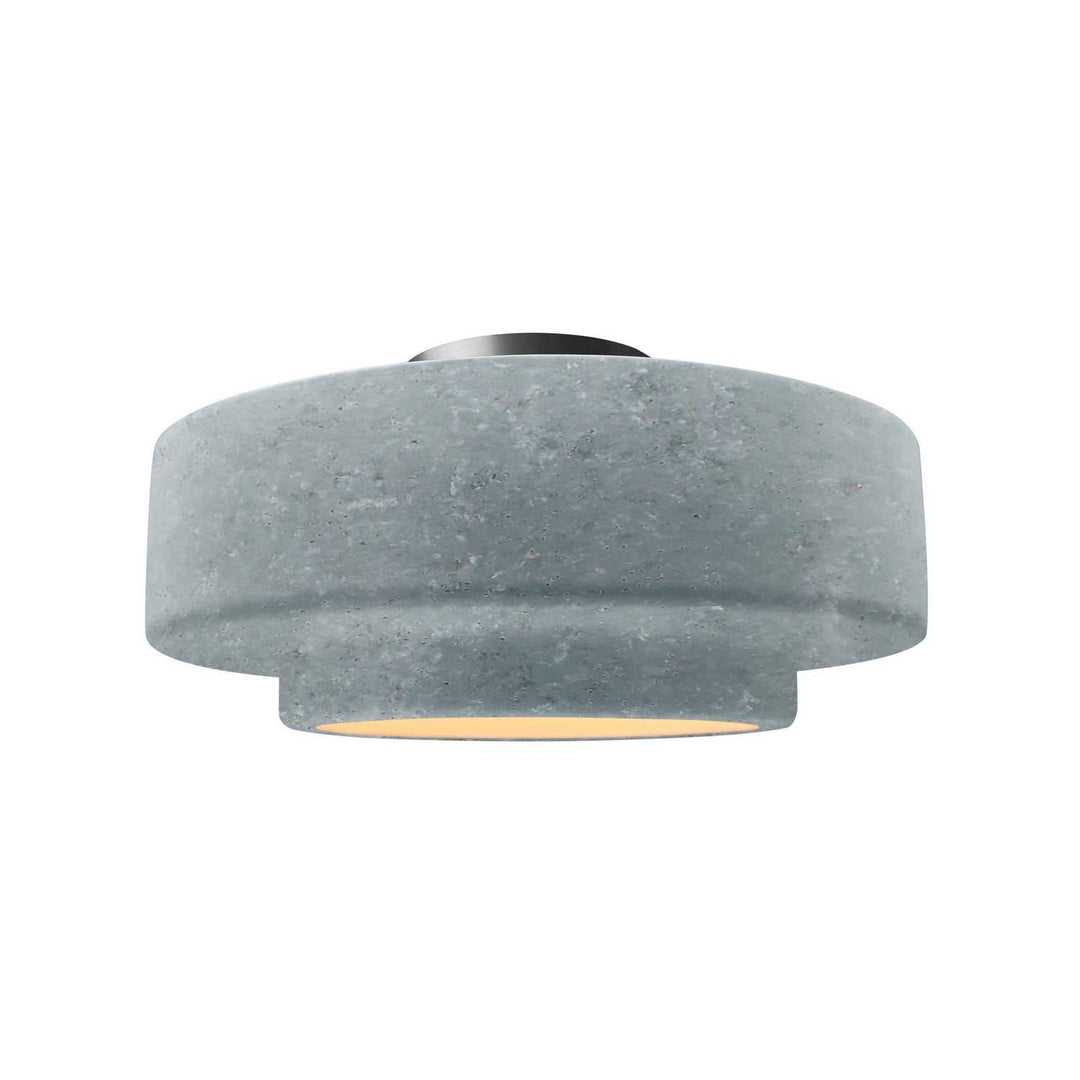 Radiance One Light Semi-Flush Mount in Concrete Justice Designs