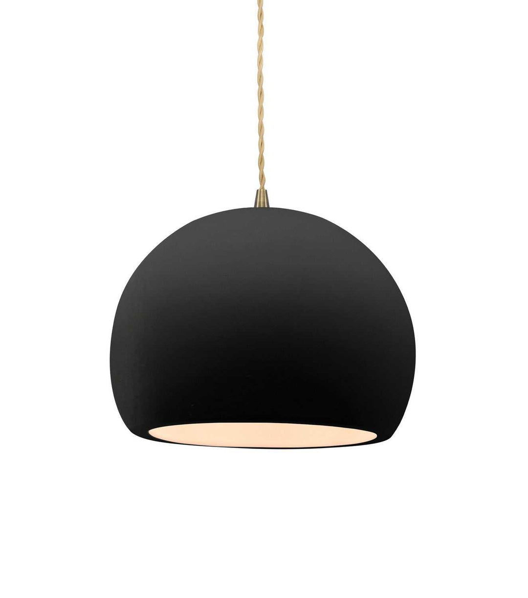 Radiance One Light Pendant in Carbon - Matte Black Justice Designs