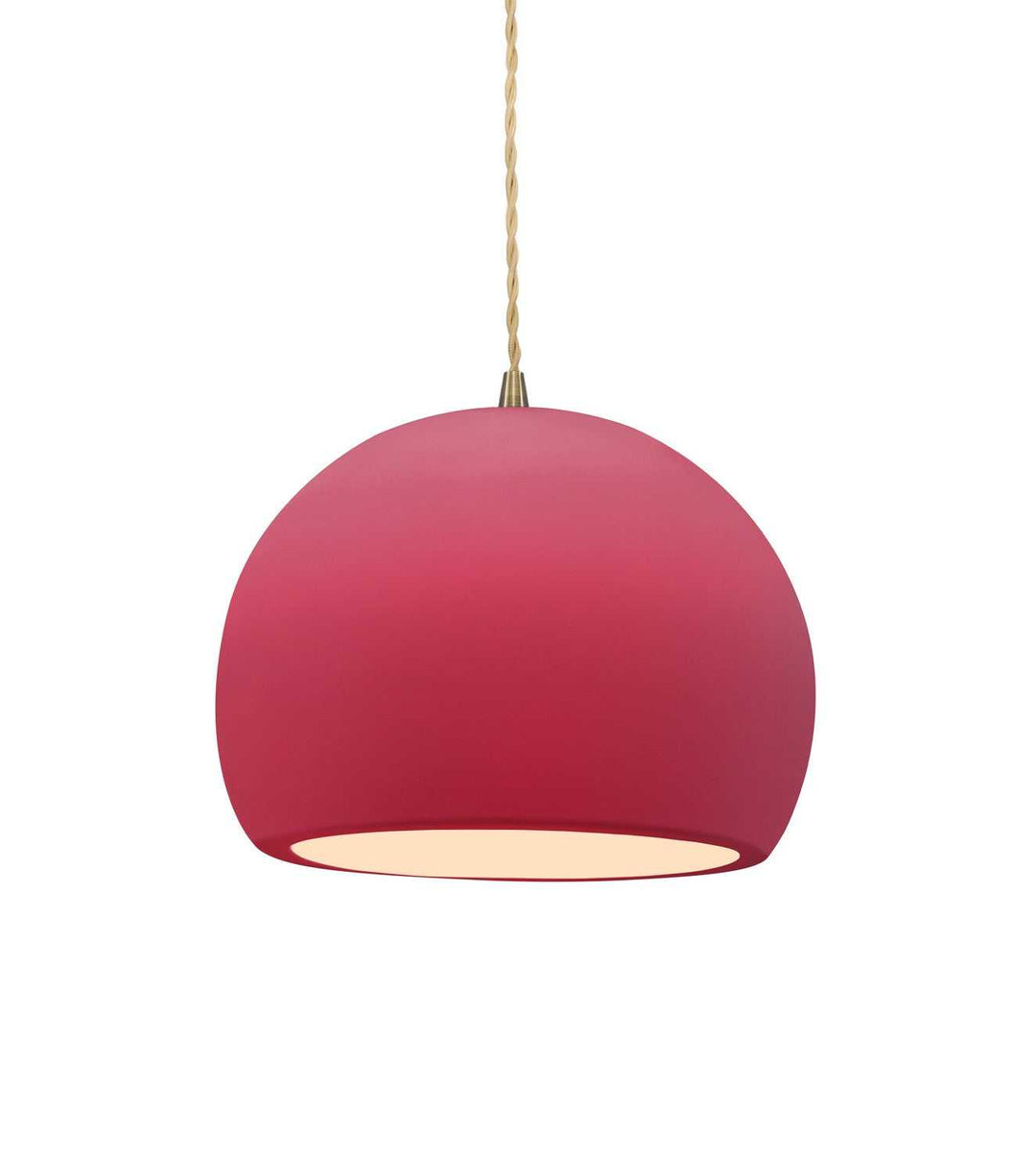 Radiance One Light Pendant in Cerise Justice Designs