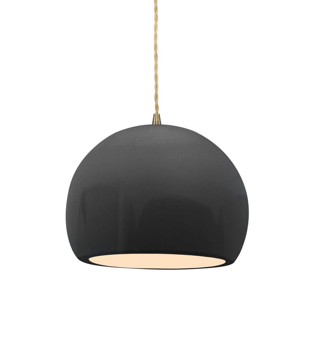 Radiance One Light Pendant in Gloss Grey Justice Designs