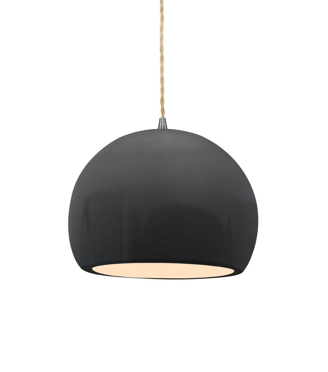 Radiance One Light Pendant in Gloss Grey Justice Designs
