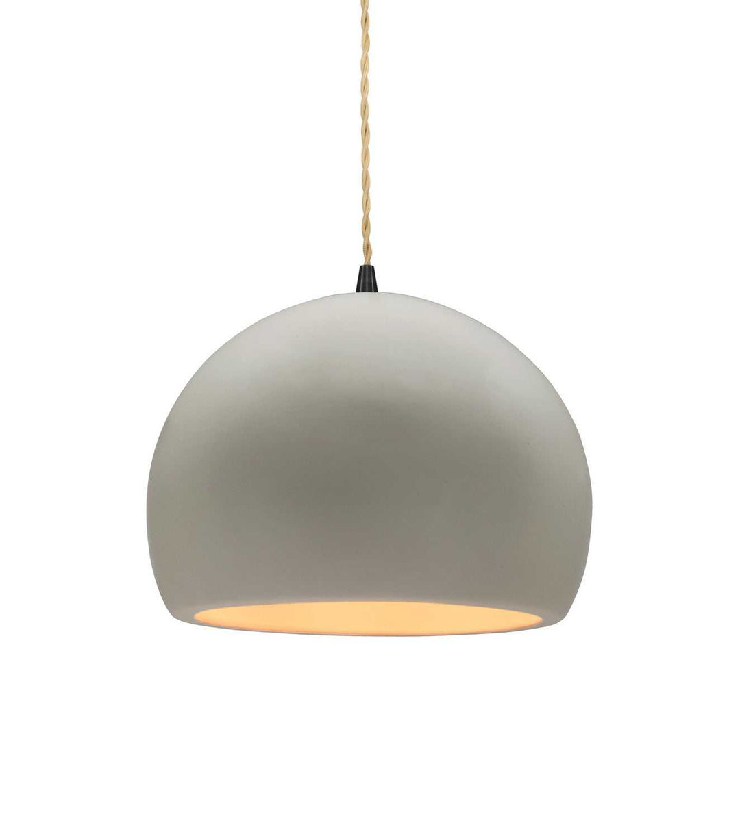 Radiance One Light Pendant in Matte White Justice Designs