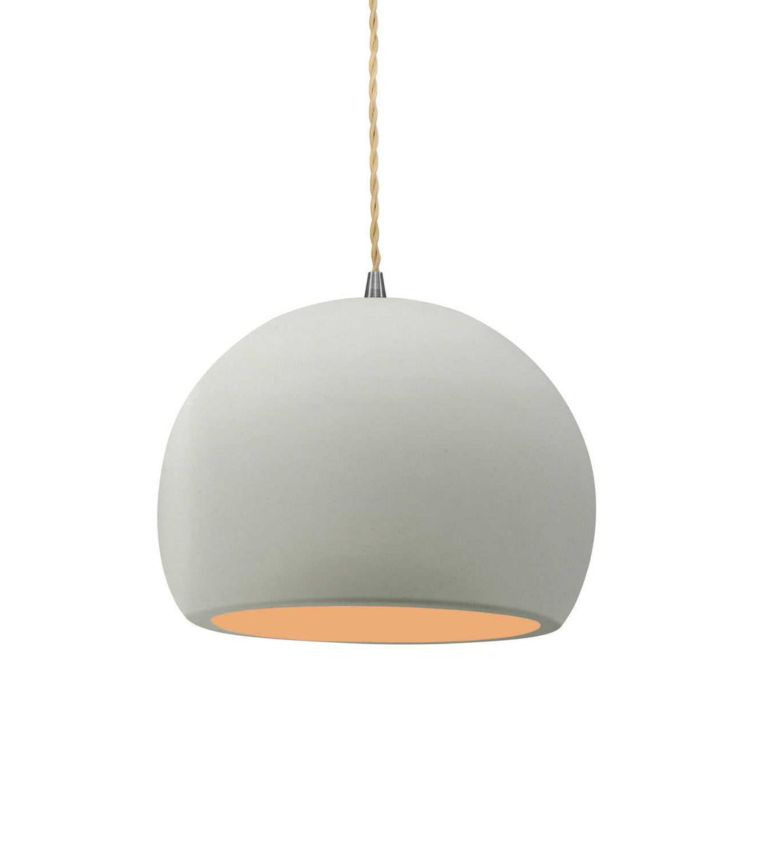 Radiance One Light Pendant in Matte White w/ Champagne Gold Justice Designs