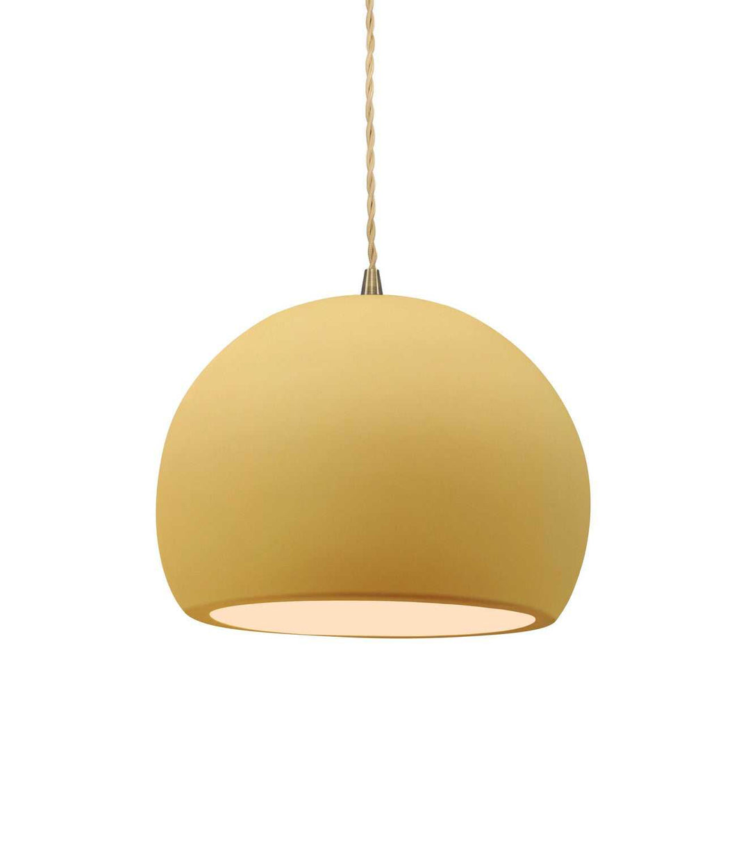 Radiance One Light Pendant in Muted Yellow Justice Designs