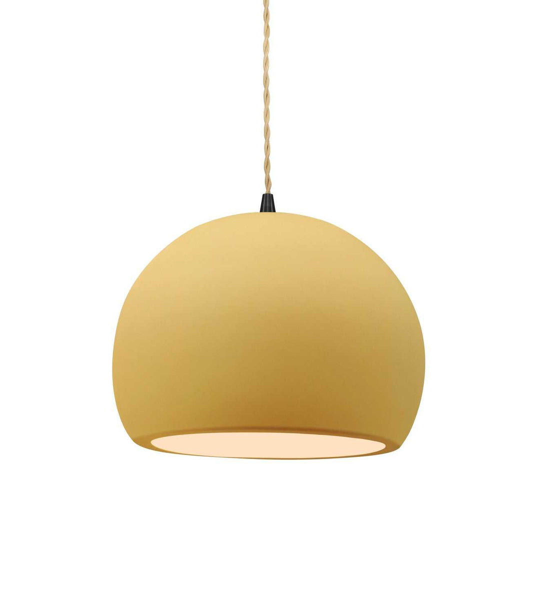Radiance One Light Pendant in Muted Yellow Justice Designs