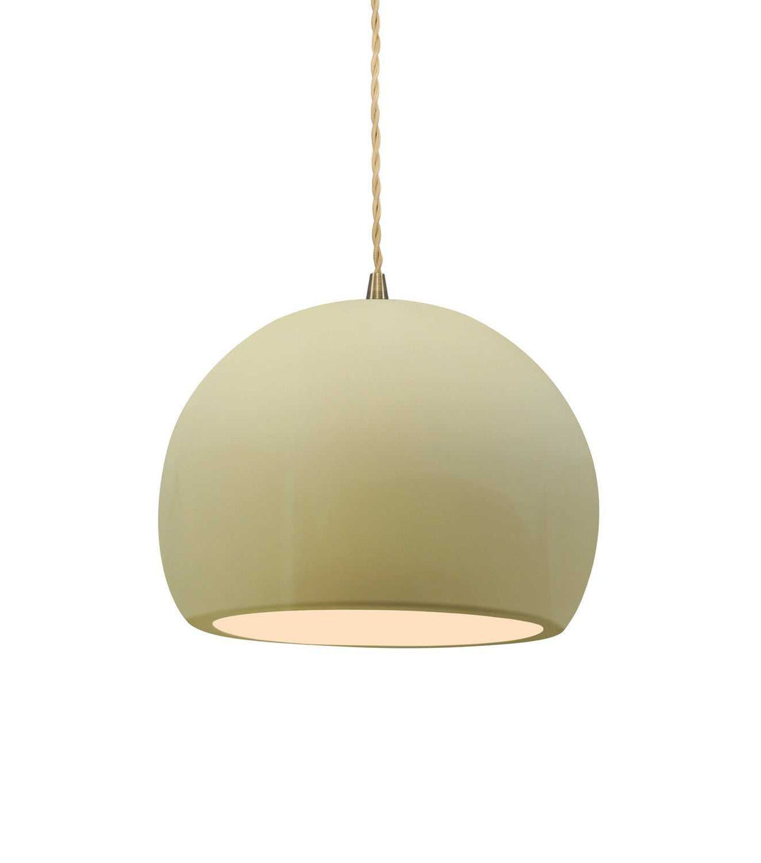 Radiance One Light Pendant in Vanilla (Gloss) Justice Designs
