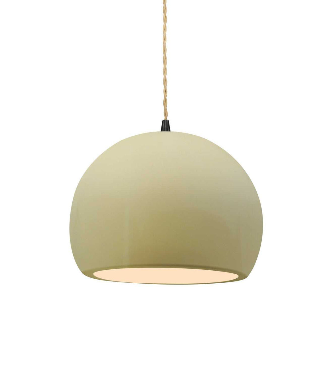 Radiance One Light Pendant in Vanilla (Gloss) Justice Designs