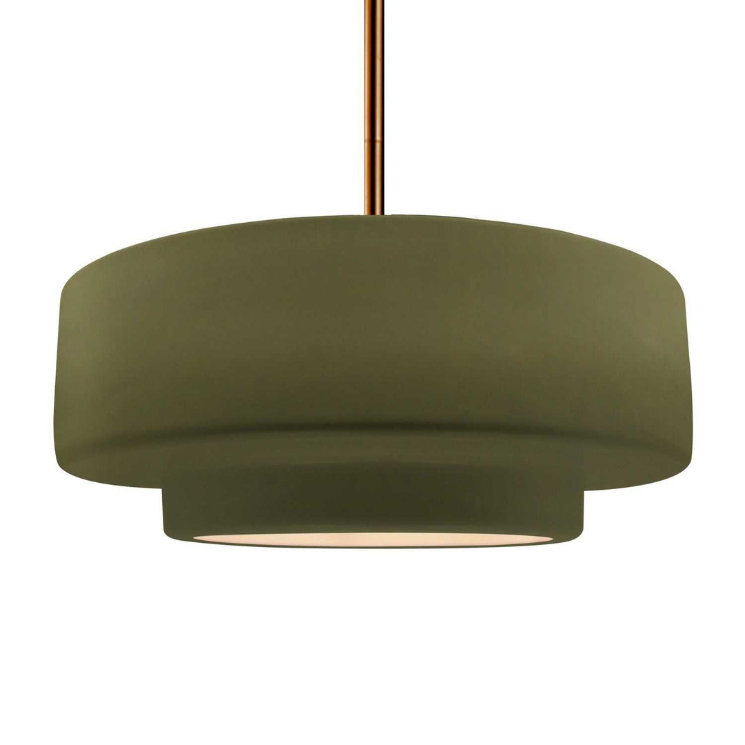 Radiance One Light Pendant in Matte Green Justice Designs