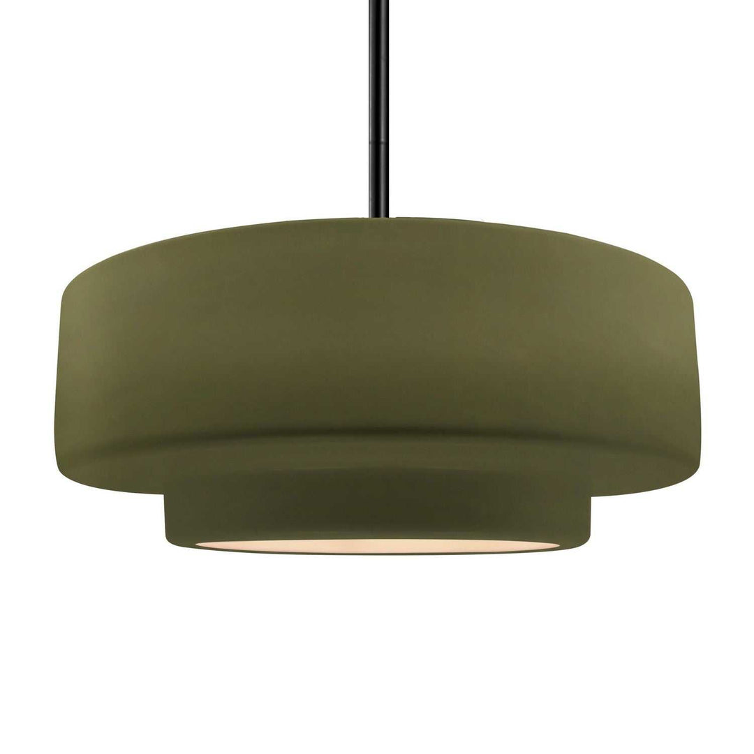 Radiance One Light Pendant in Matte Green Justice Designs
