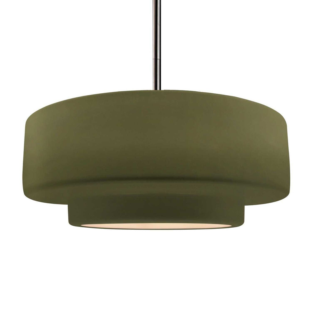 Radiance One Light Pendant in Matte Green Justice Designs