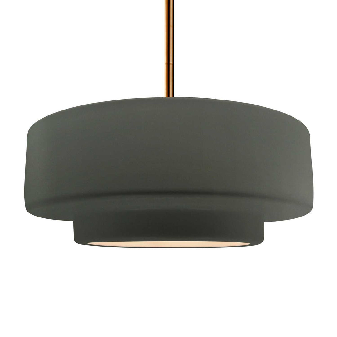 Radiance One Light Pendant in Pewter Green Justice Designs