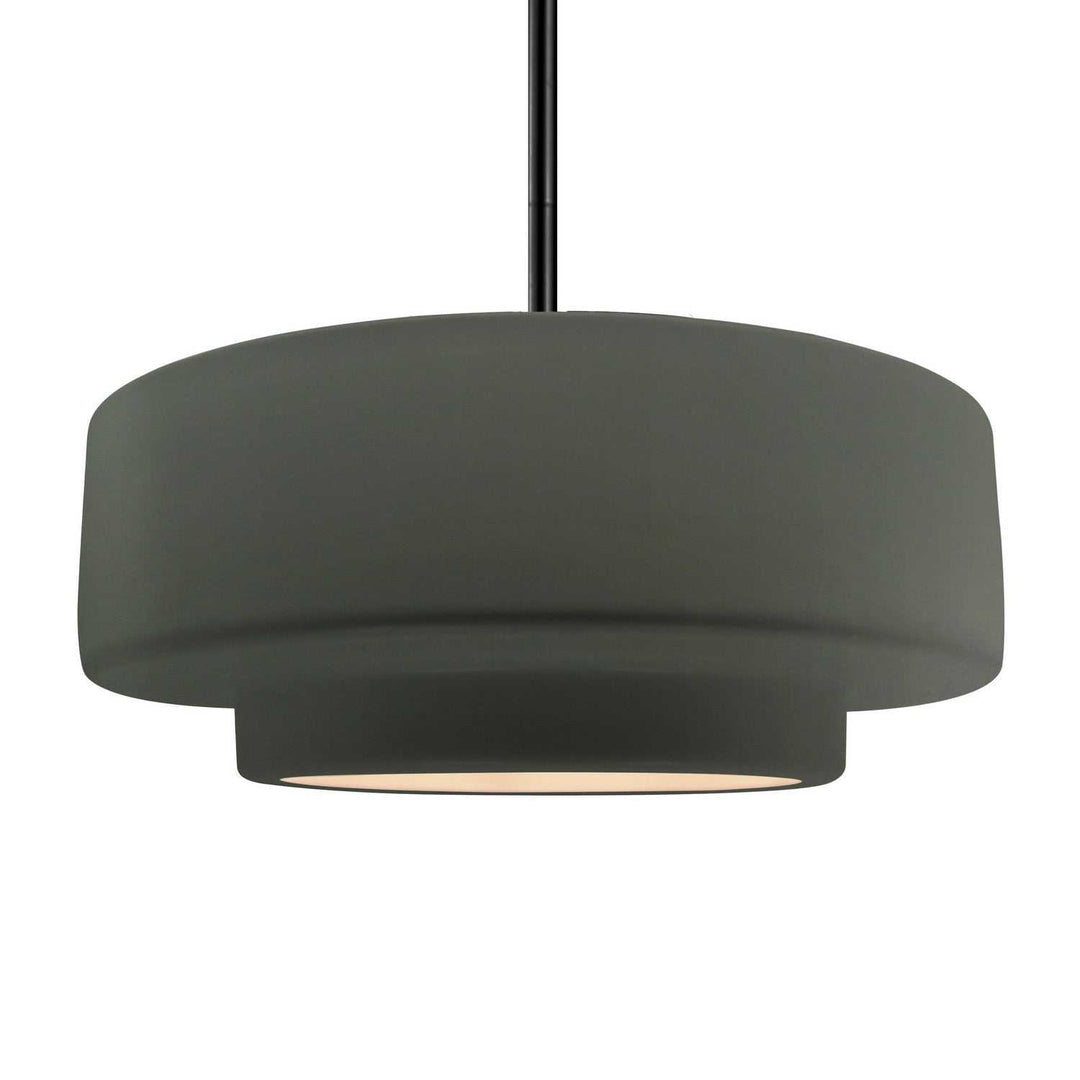 Radiance One Light Pendant in Pewter Green Justice Designs