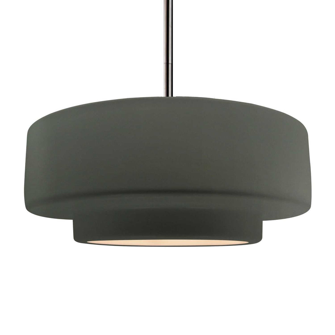 Radiance One Light Pendant in Pewter Green Justice Designs