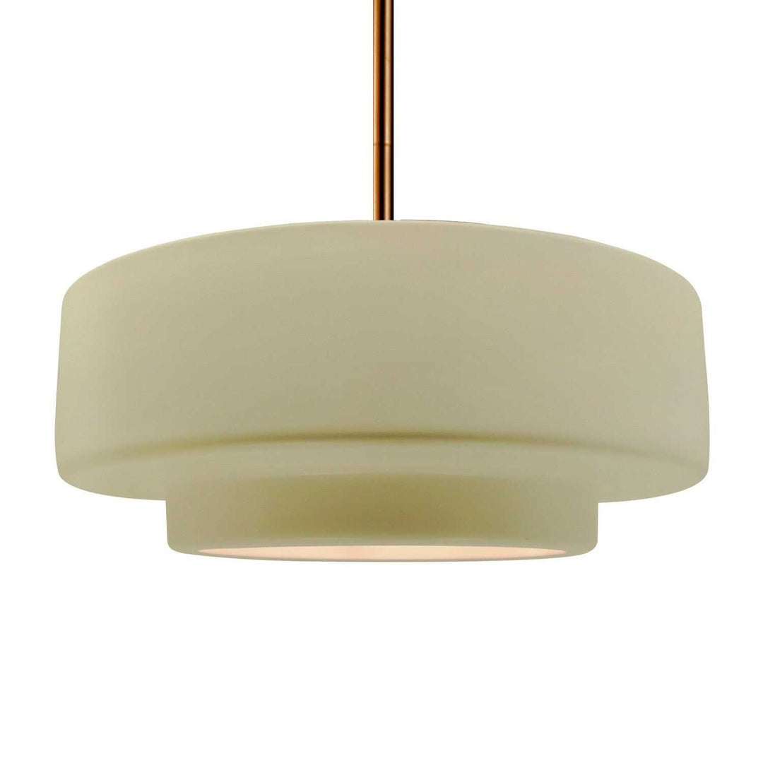 Radiance One Light Pendant in Vanilla (Gloss) Justice Designs