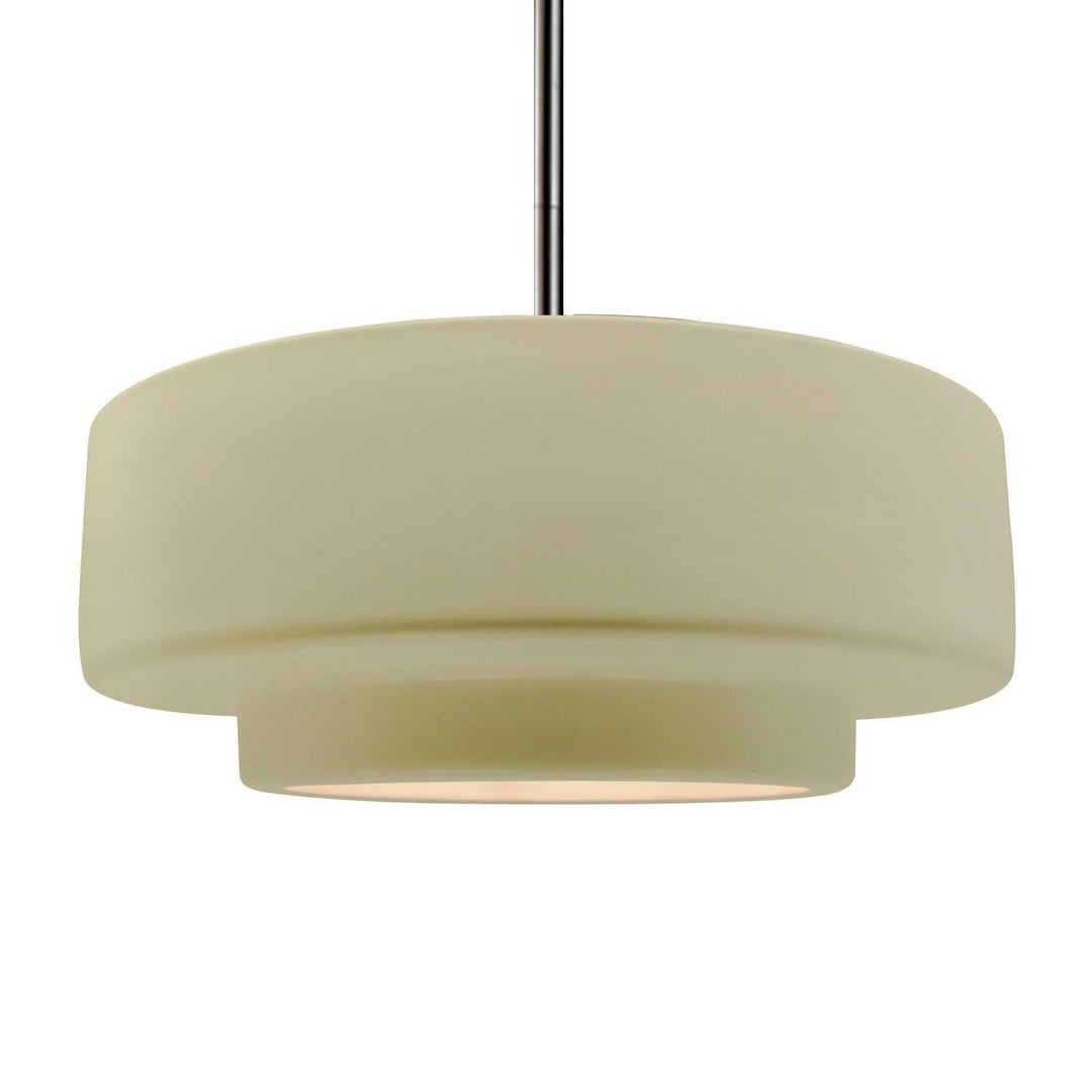 Radiance One Light Pendant in Vanilla (Gloss) Justice Designs