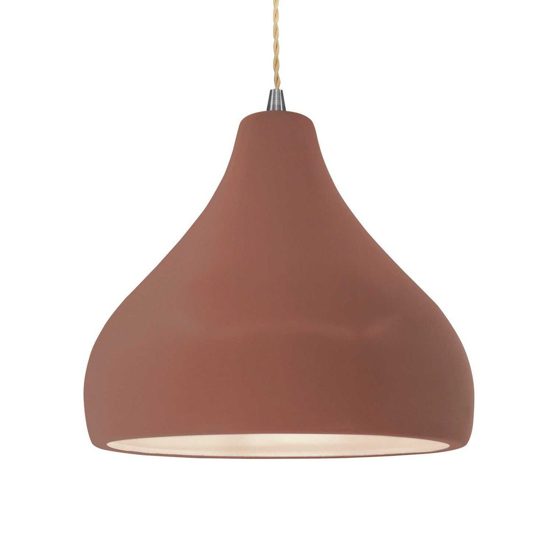 Radiance One Light Pendant in Canyon Clay Justice Designs