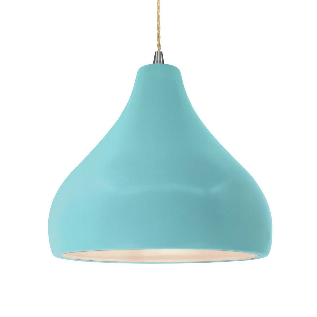 Radiance One Light Pendant in Reflecting Pool Justice Designs