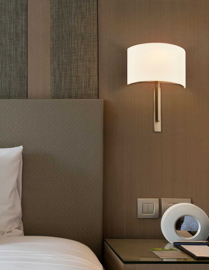 Textile One Light Wall Sconce in Brushed Brass Justice Designs
