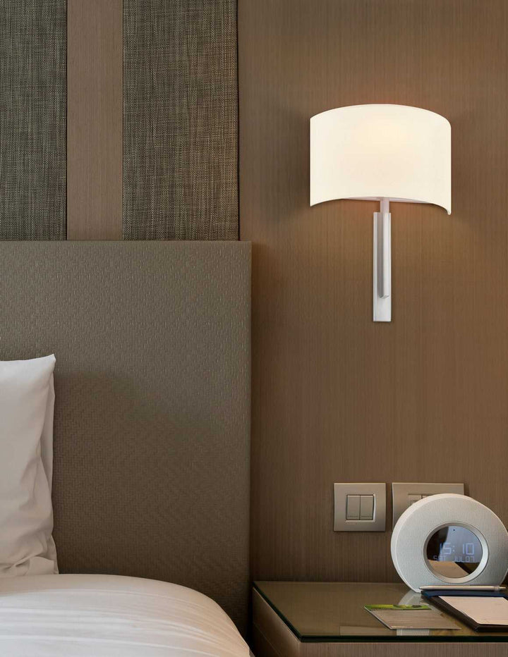 Textile One Light Wall Sconce in Brushed Nickel Justice Designs
