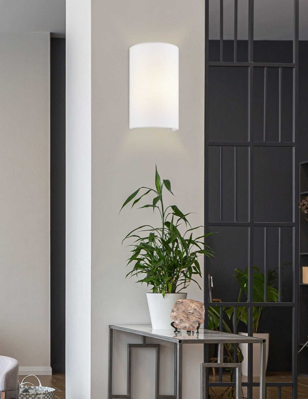 Textile One Light Wall Sconce Justice Designs
