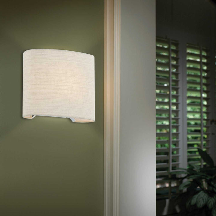 Textile One Light Wall Sconce Justice Designs