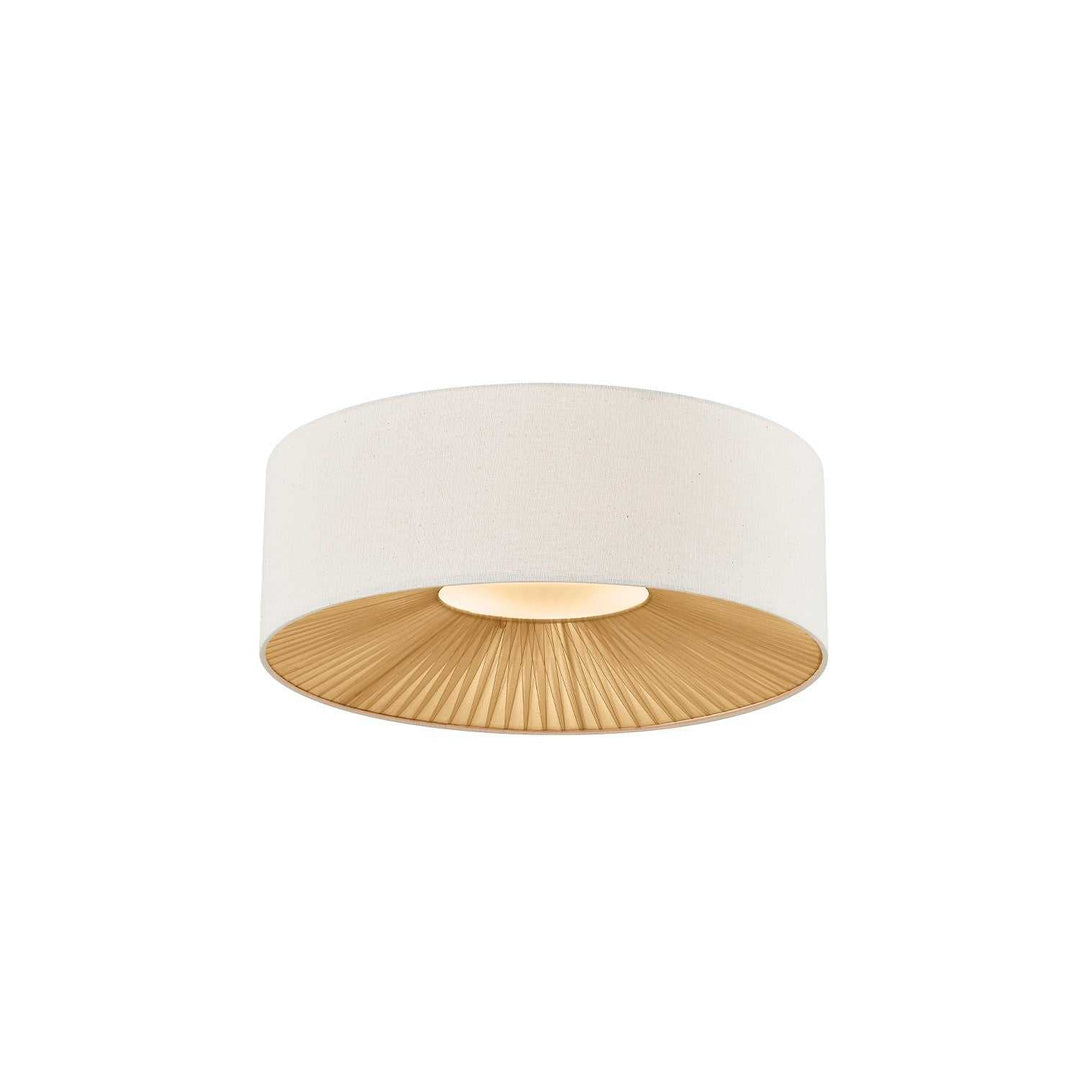 Textile Four Light Flush-Mount in Matte Black Justice Designs