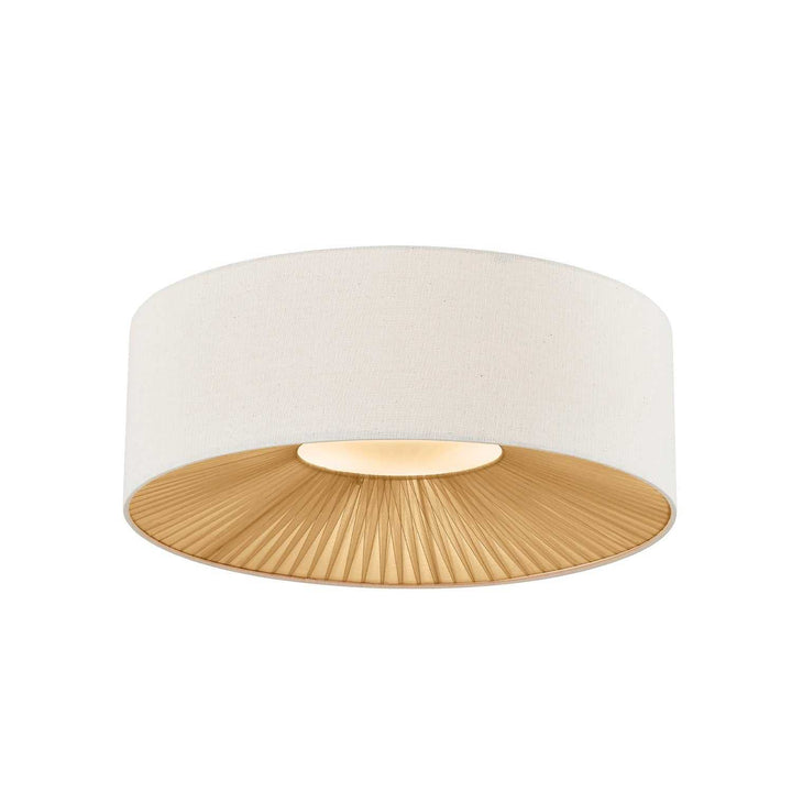 Textile Six Light Flush-Mount in Matte Black Justice Designs