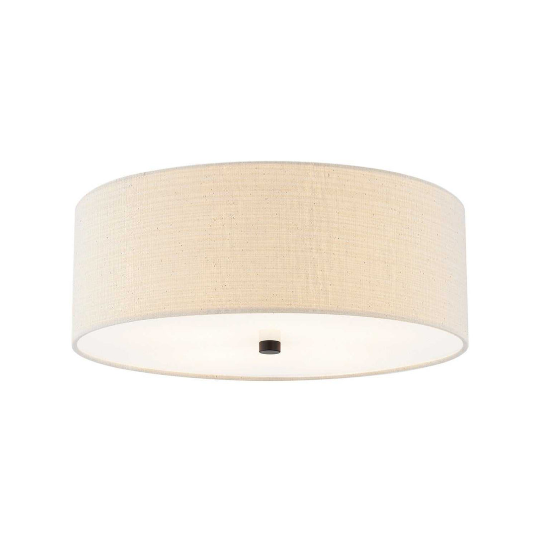 Textile Four Light Flush-Mount in Matte Black Justice Designs