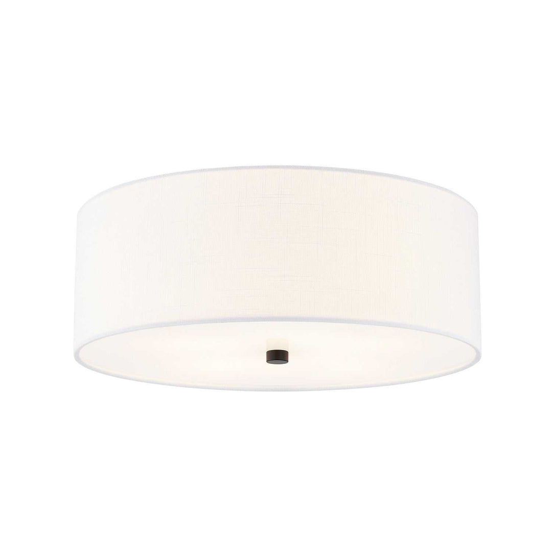 Textile Four Light Flush-Mount in Matte Black Justice Designs