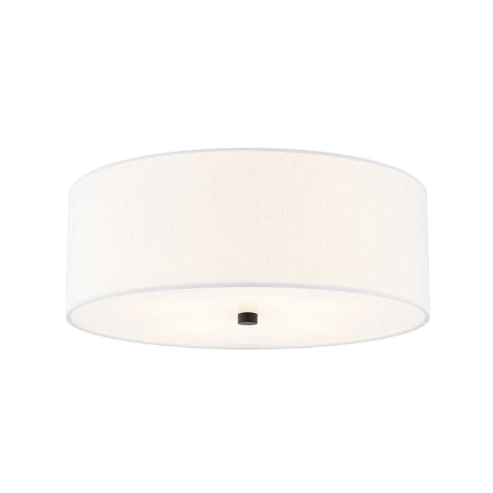 Textile Four Light Flush-Mount in Matte Black Justice Designs