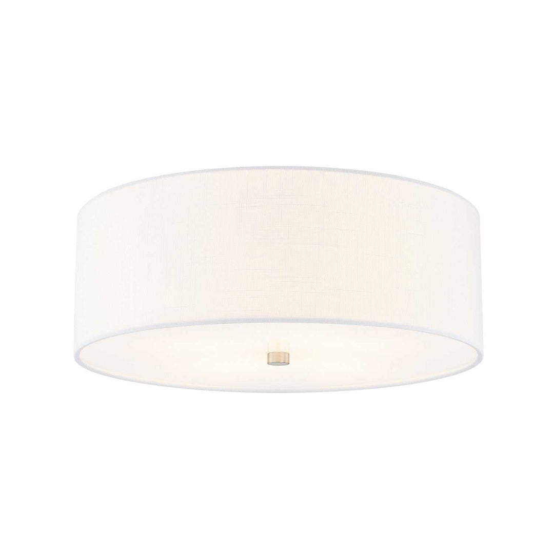 Textile Four Light Flush-Mount in Brushed Nickel Justice Designs