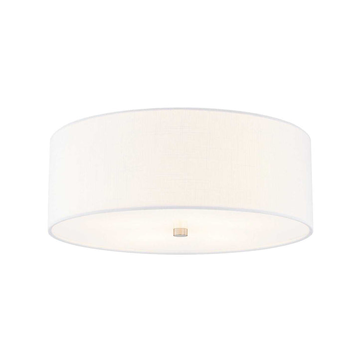 Textile Four Light Flush-Mount in Brushed Nickel Justice Designs