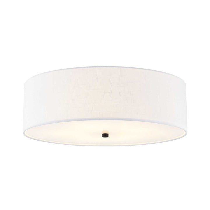 Textile Five Light Flush-Mount in Matte Black Justice Designs