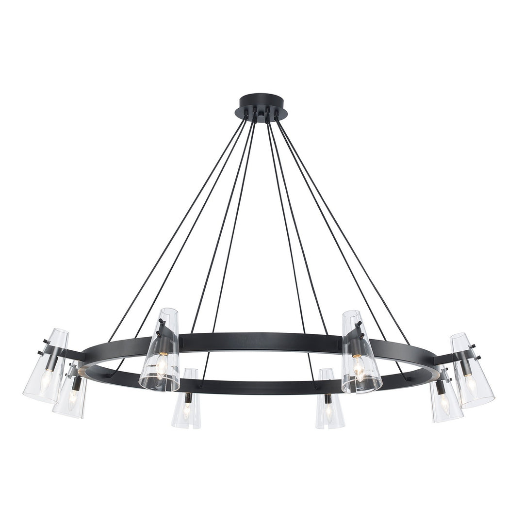 LuminaGlow Eight Light Chandelier in Black - available from The Lighting Shoppe, trusted by Canadian homeowners