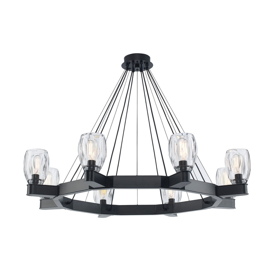 Harmony Hills Eight Light Chandelier in Black - available from The Lighting Shoppe, trusted by Canadian homeowners