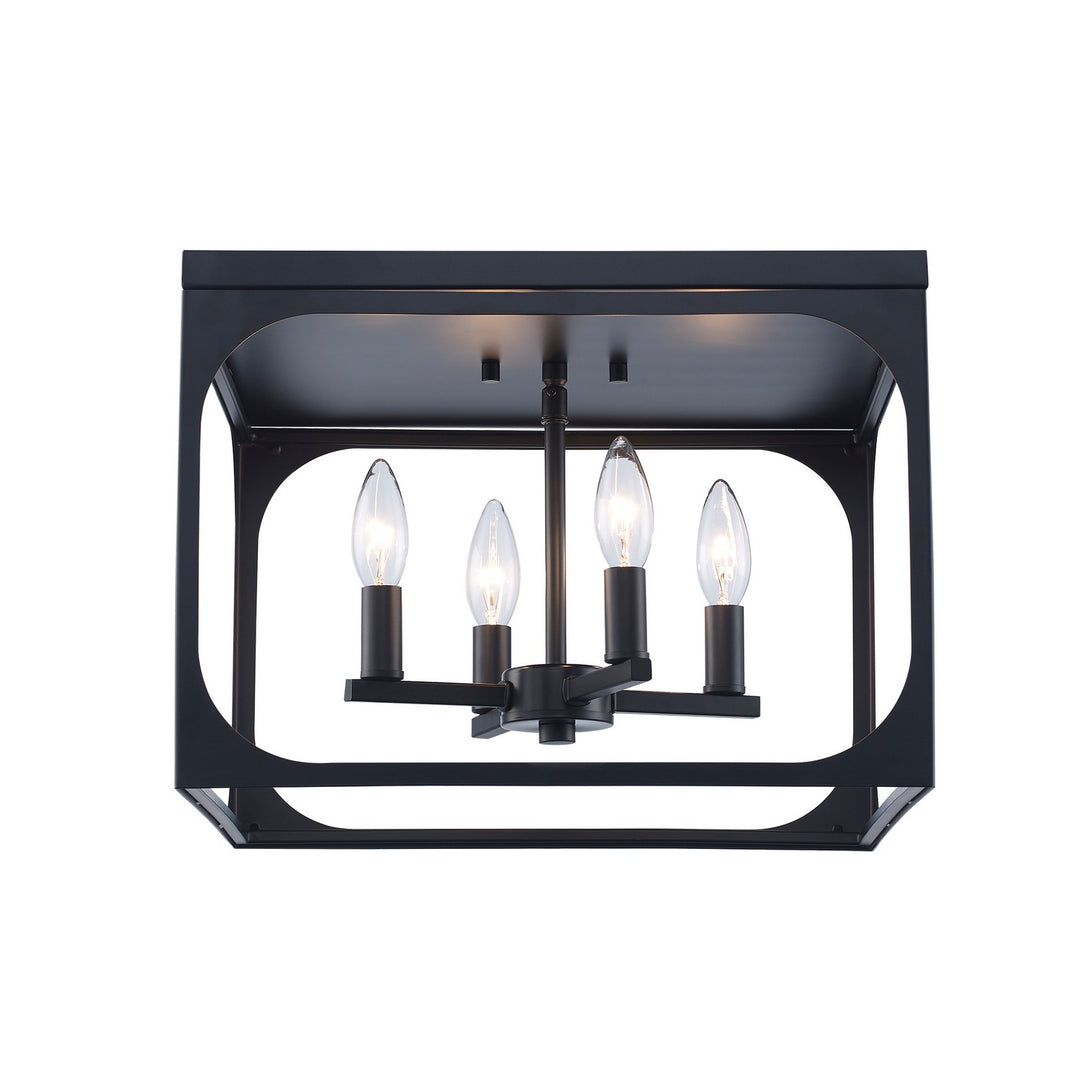 Ruby Ridge Four Light Flush Mount in Black - available from The Lighting Shoppe, trusted by Canadian homeowners