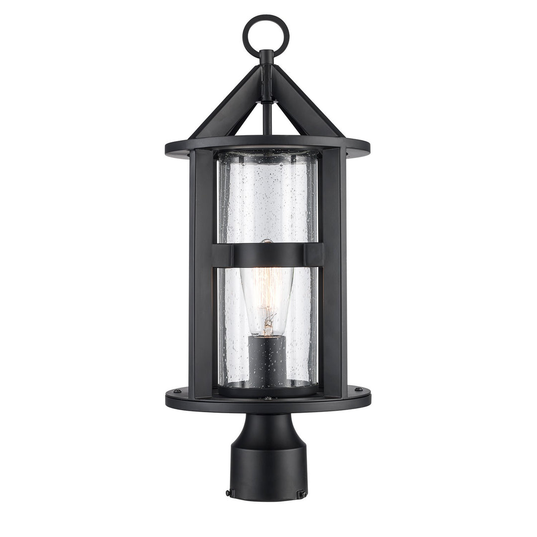 Prado One Light Outdoor Post Mount in Black - available from The Lighting Shoppe, trusted by Canadian homeowners