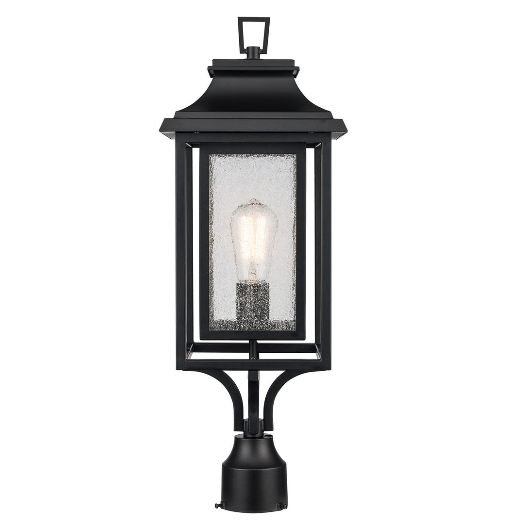 Bosque One Light Outdoor Post Mount in Black - available from The Lighting Shoppe, trusted by Canadian homeowners