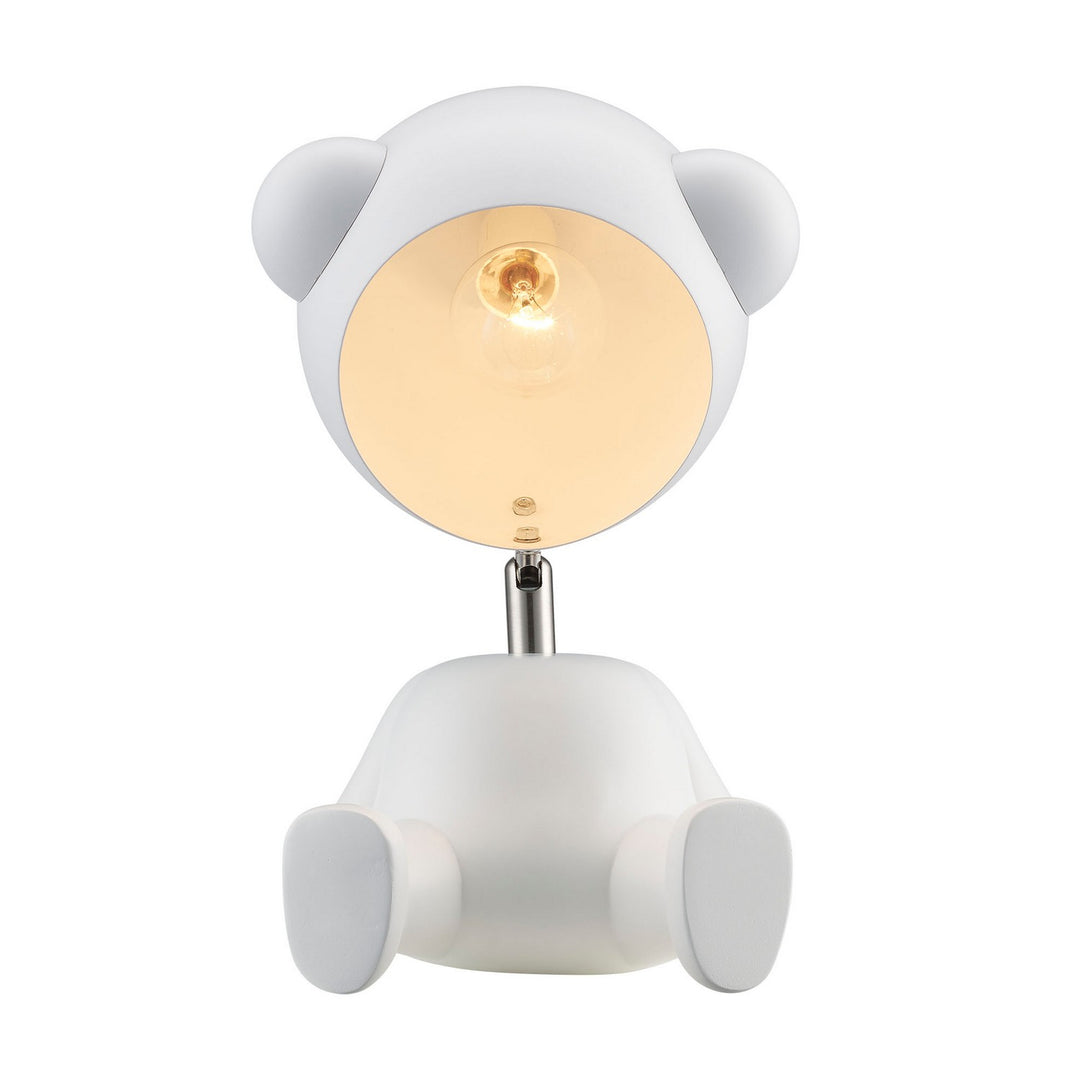 Teddy One Light Bear Lamp in White - available from The Lighting Shoppe, trusted by Canadian homeowners