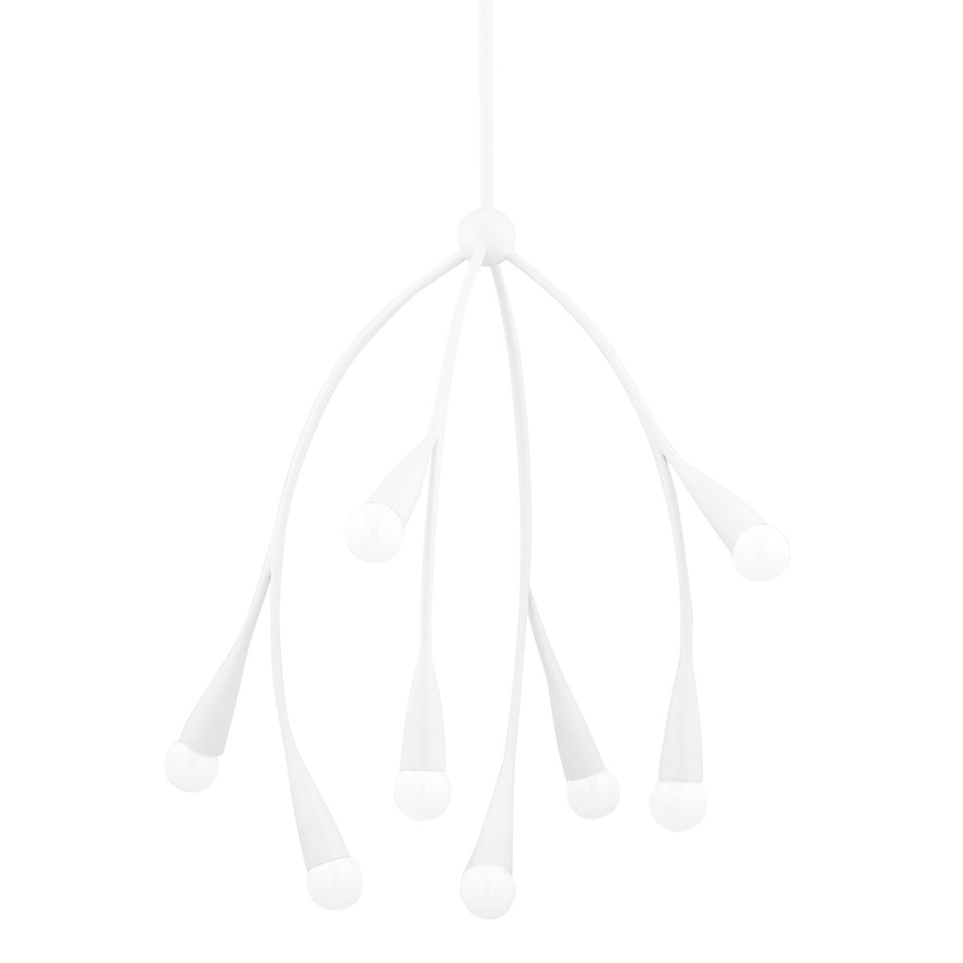 Elsa Eight Light Chandelier in Textured White - available from The Lighting Shoppe, trusted by Canadian homeowners