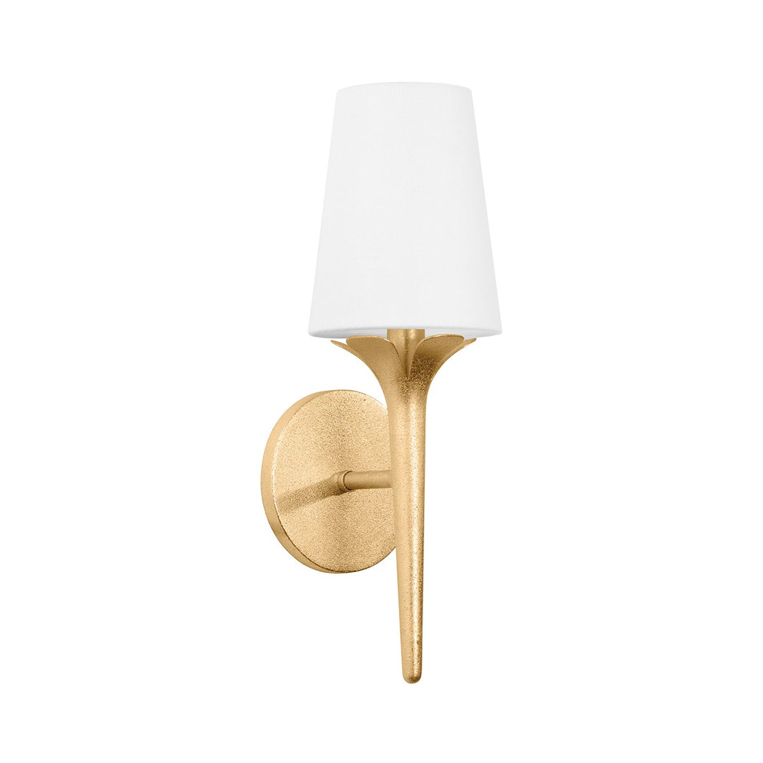 Emily One Light Wall Sconce in Gold Leaf - available from The Lighting Shoppe, trusted by Canadian homeowners
