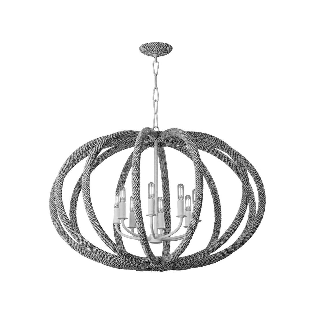 Lewiston Six Light Chandelier in White Plaster - available from The Lighting Shoppe, trusted by Canadian homeowners