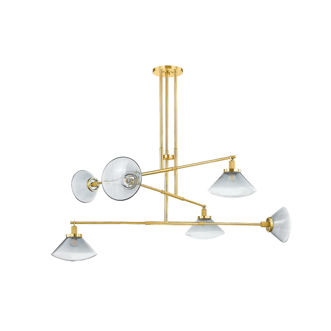Mendon Six Light Chandelier in Aged Brass - available from The Lighting Shoppe, trusted by Canadian homeowners