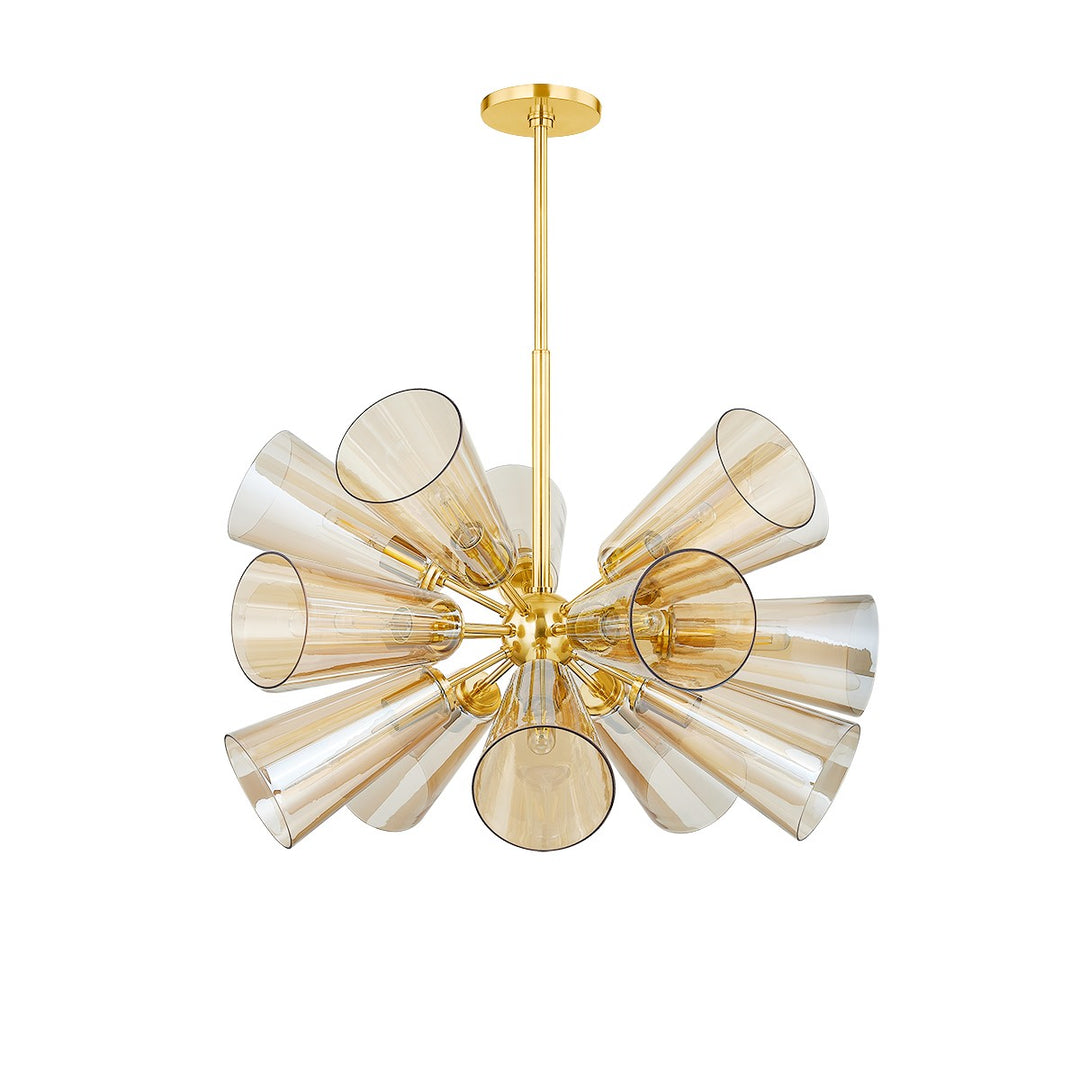 Hudson Valley Canada - 2032-AGB - 15 Light Chandelier - Hartwood - Aged Brass