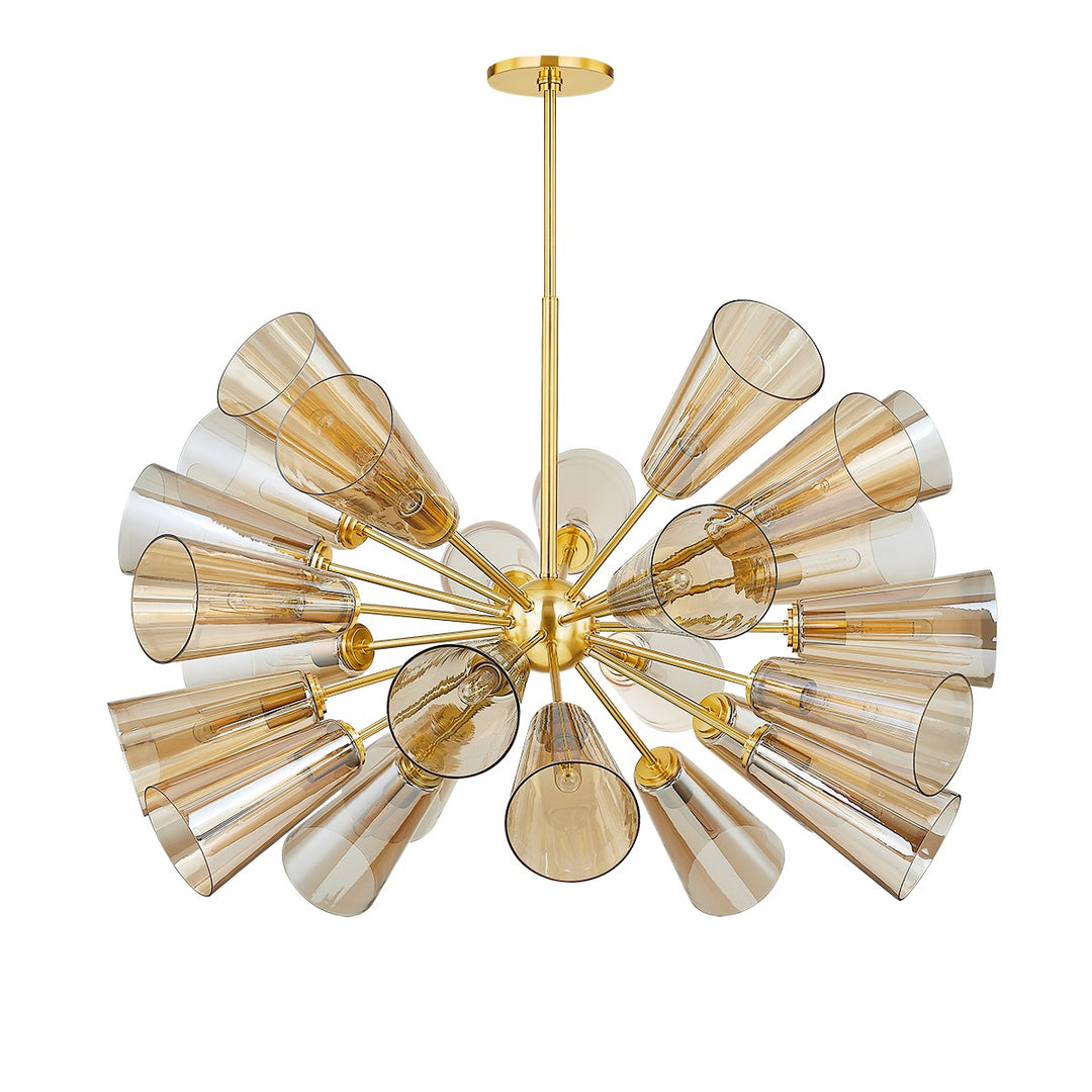Hudson Valley Canada - 2045-AGB - 25 Light Chandelier - Hartwood - Aged Brass